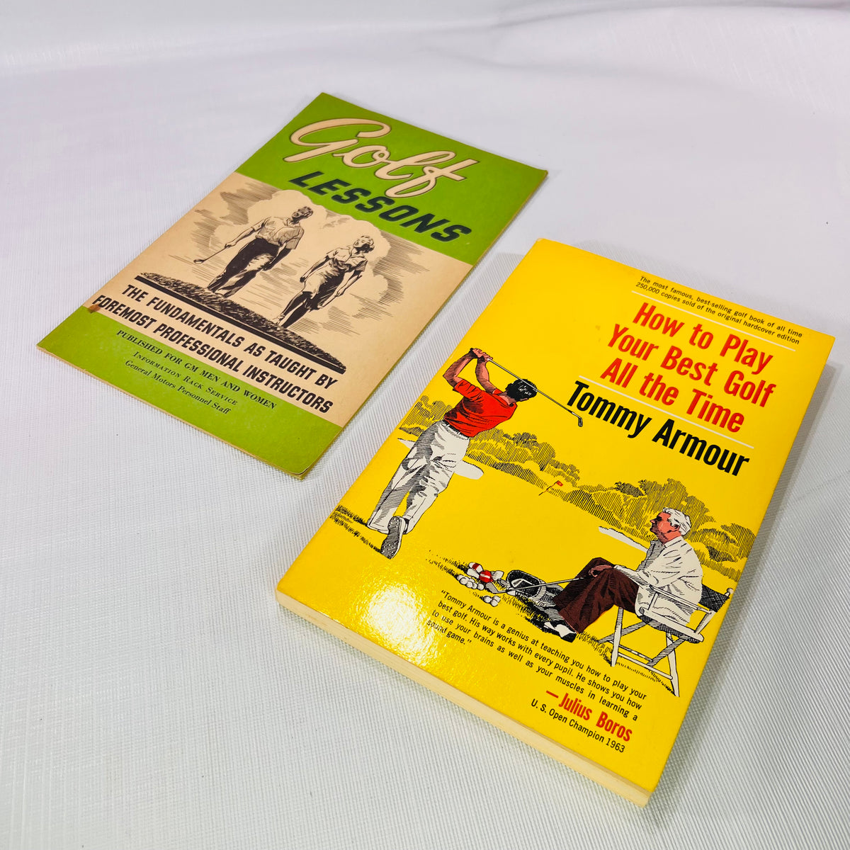 How to Play Your Best Golf All the Time by Tommy Armour 1964 Simon & Schuster and Golf Lessons Published for GM Men and Women 1954 by the National Golf Foundation