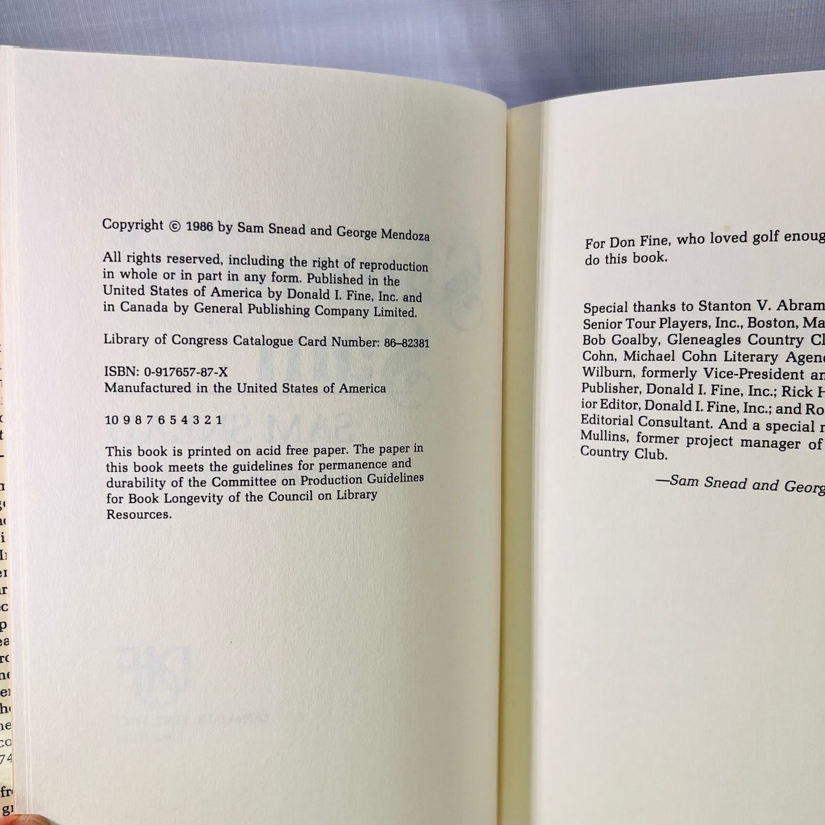 Slammin' Sam an Autobiography 1986Donald I Find Inc and How to Hit a Golf Ball 1950 Garden City Books