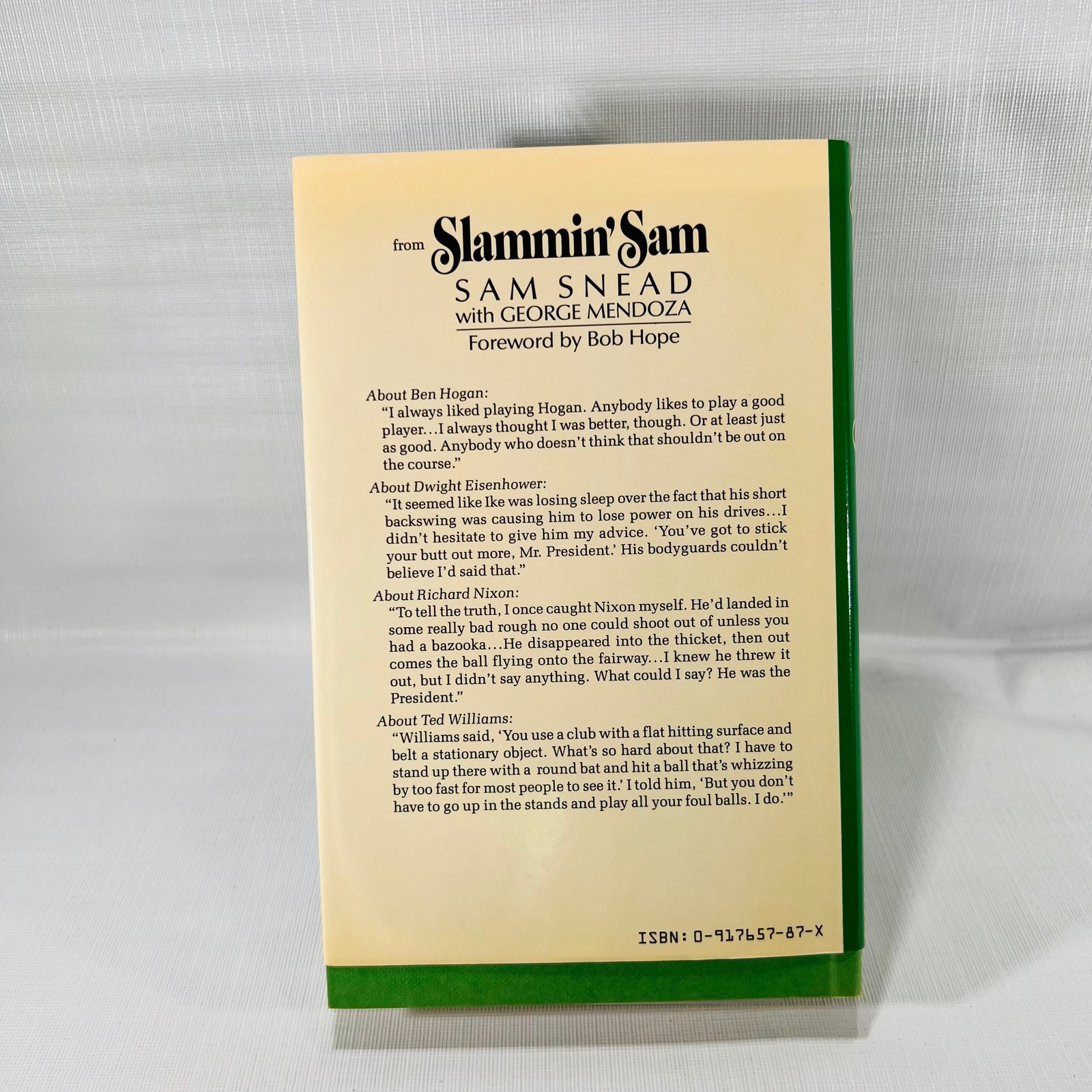 Slammin' Sam an Autobiography 1986Donald I Find Inc and How to Hit a Golf Ball 1950 Garden City Books