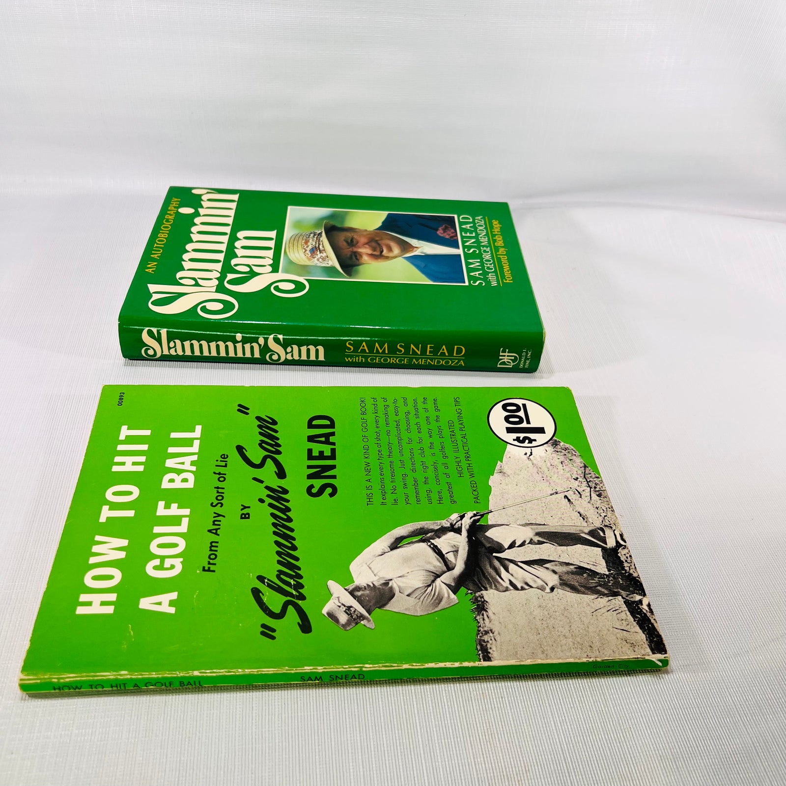 Slammin' Sam an Autobiography 1986Donald I Find Inc and How to Hit a Golf Ball 1950 Garden City Books