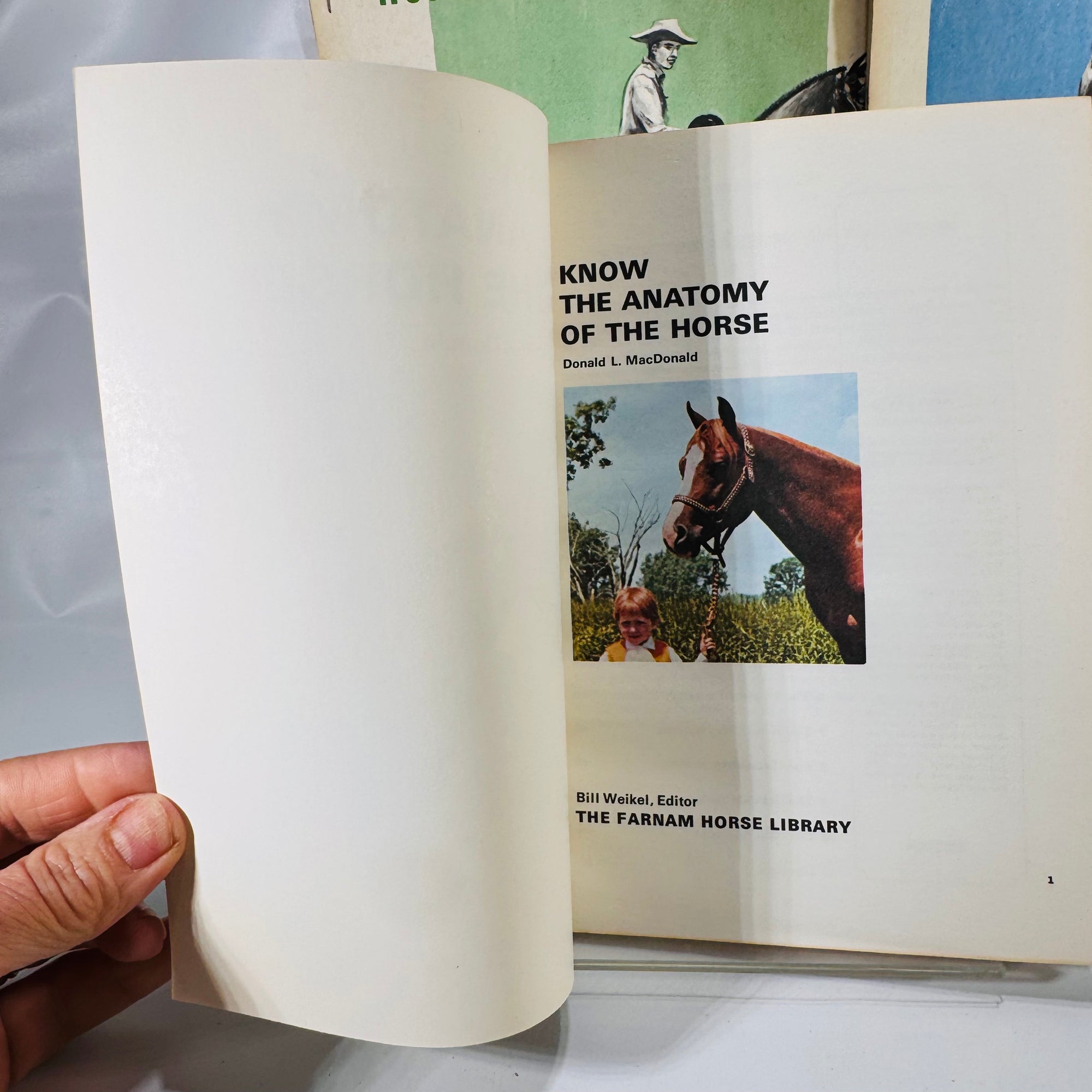 Set of Three Vintage Horse Books – Equine Anatomy & 4-H Horse Program Guides