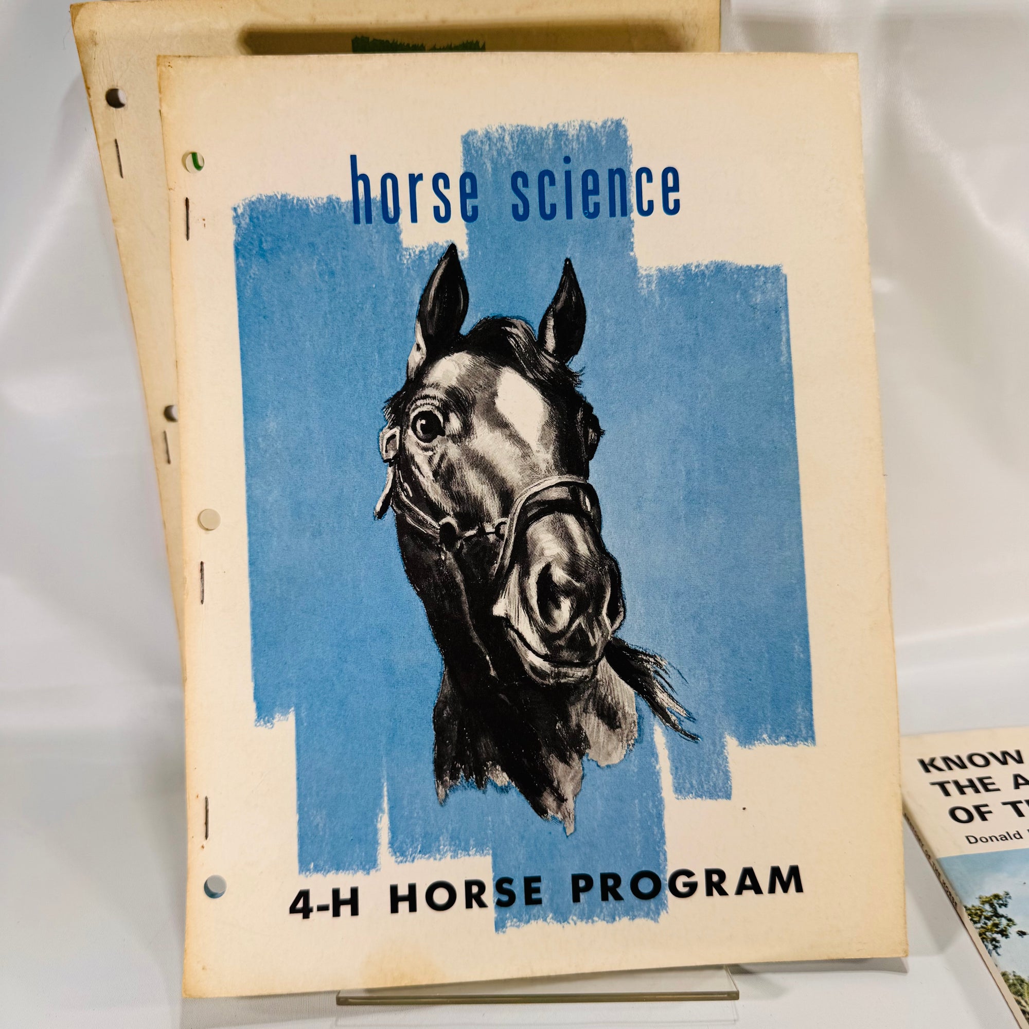 Set of Three Vintage Horse Books – Equine Anatomy & 4-H Horse Program Guides
