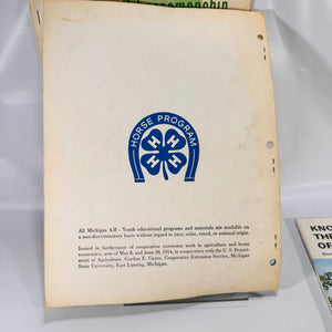 Set of Three Vintage Horse Books – Equine Anatomy & 4-H Horse Program Guides
