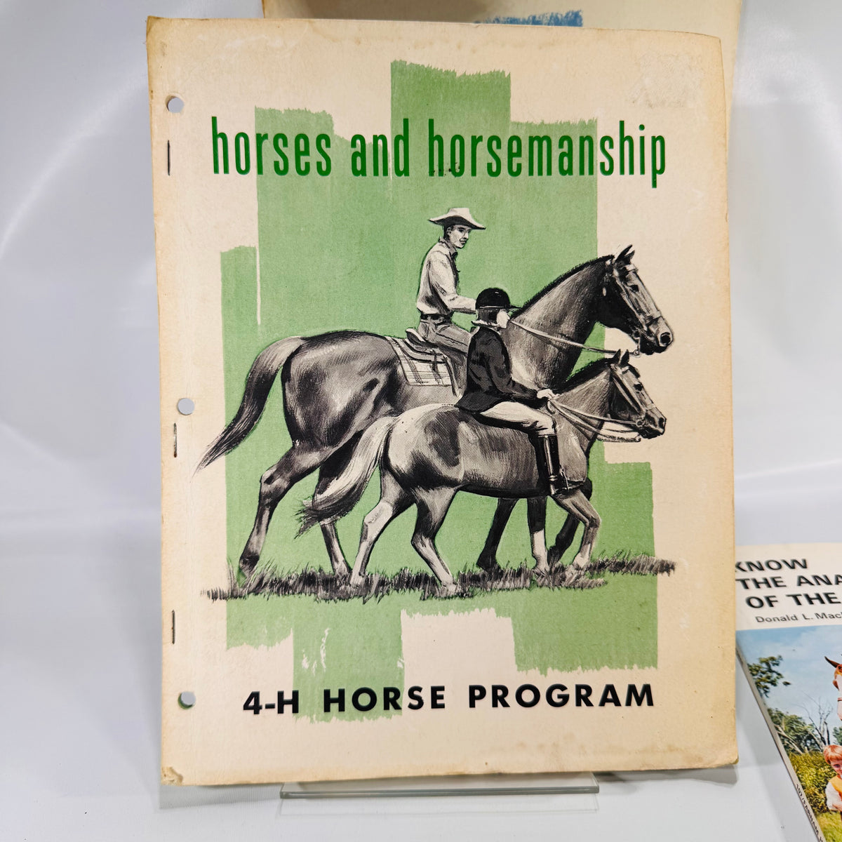Set of Three Vintage Horse Books – Equine Anatomy & 4-H Horse Program Guides