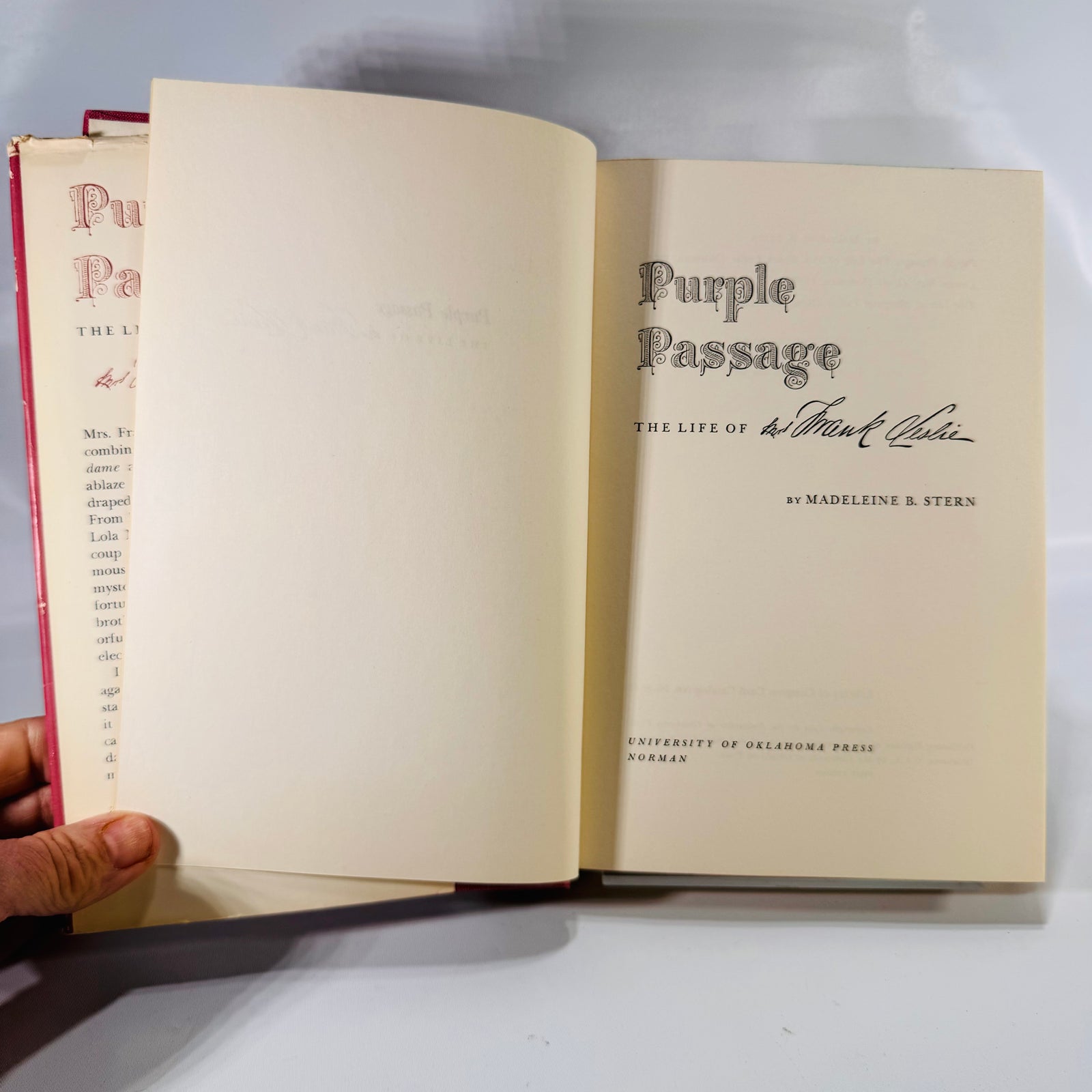 The Life of Mrs. Frank Leslie by Madeleine B. Stern (1953), University of Oklahoma Press, Hardcover