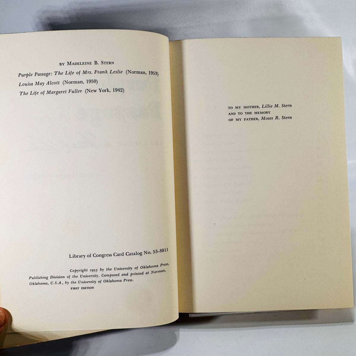 The Life of Mrs. Frank Leslie by Madeleine B. Stern (1953), University of Oklahoma Press, Hardcover