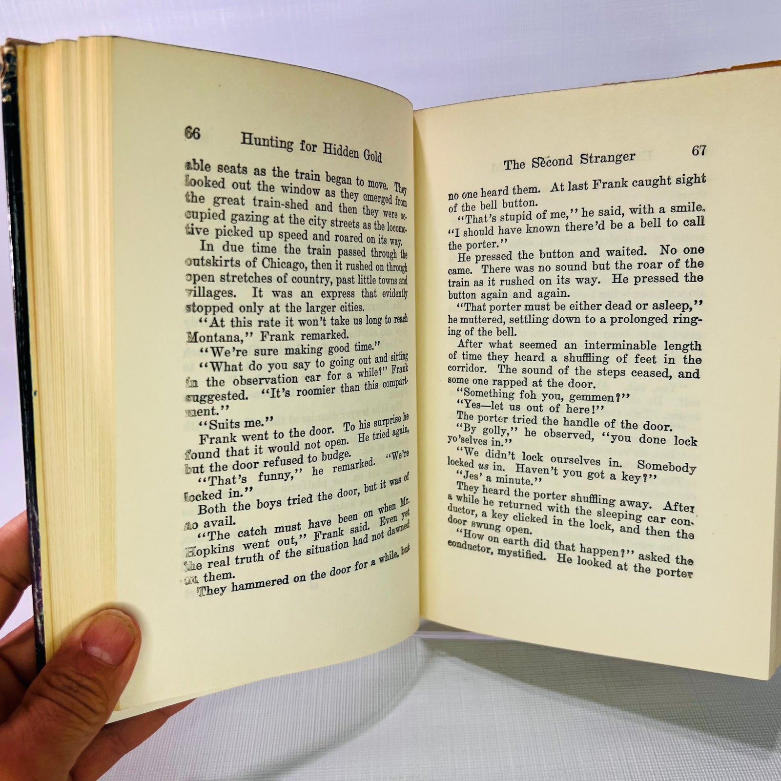 Text pages 66 and 67 from The Second Stranger chapter, Hunting for Hidden Gold