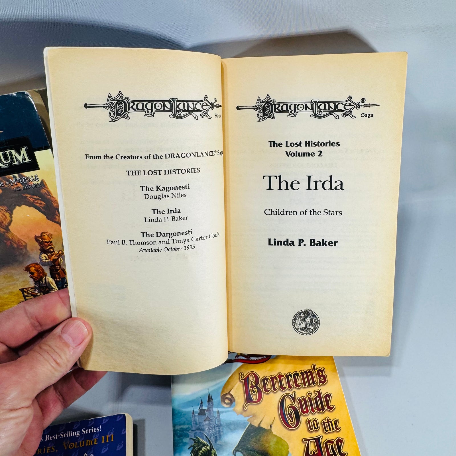 Dragonlance Book Bundle Lost Histories TSR Fantasy Paperback Lot