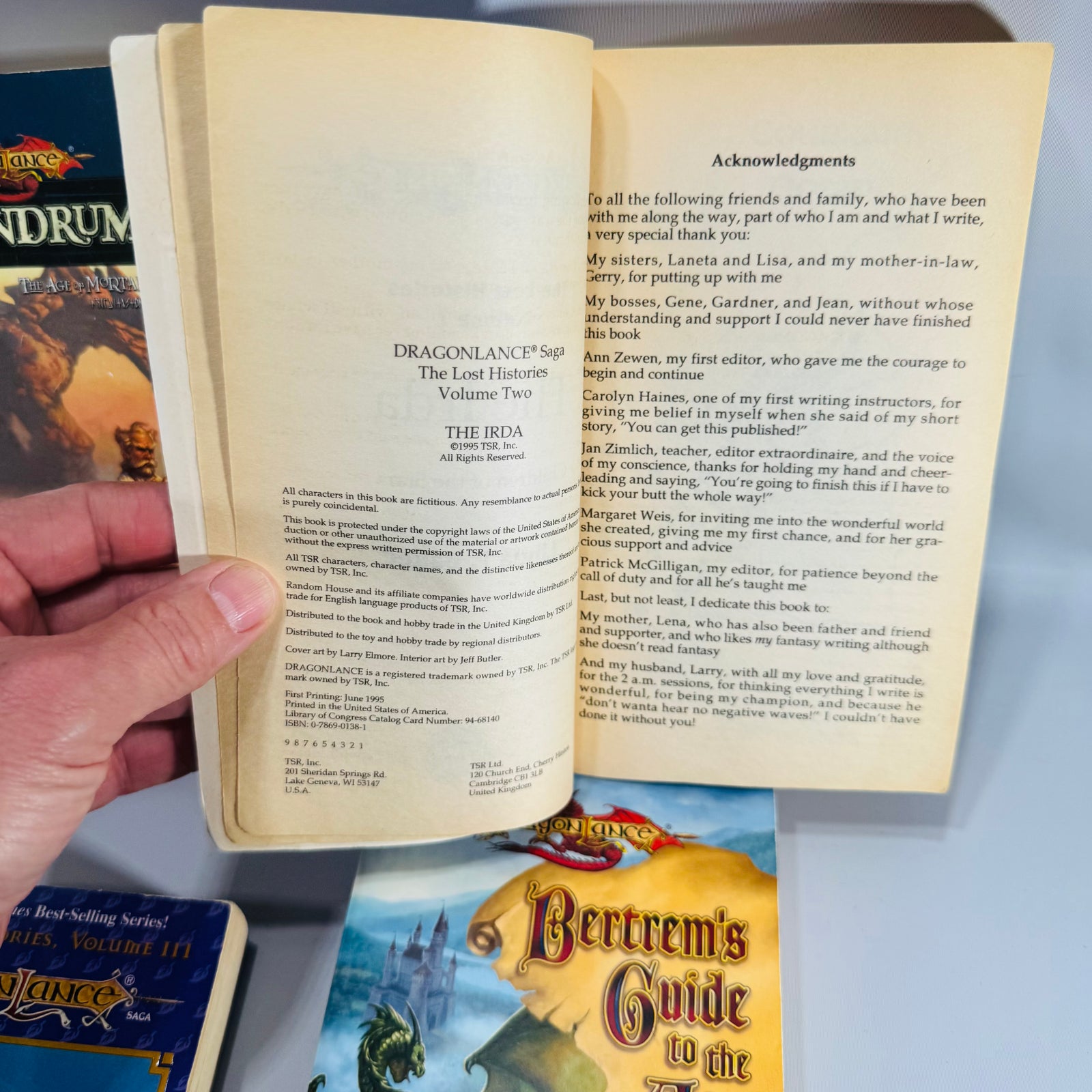 Dragonlance Book Bundle Lost Histories TSR Fantasy Paperback Lot
