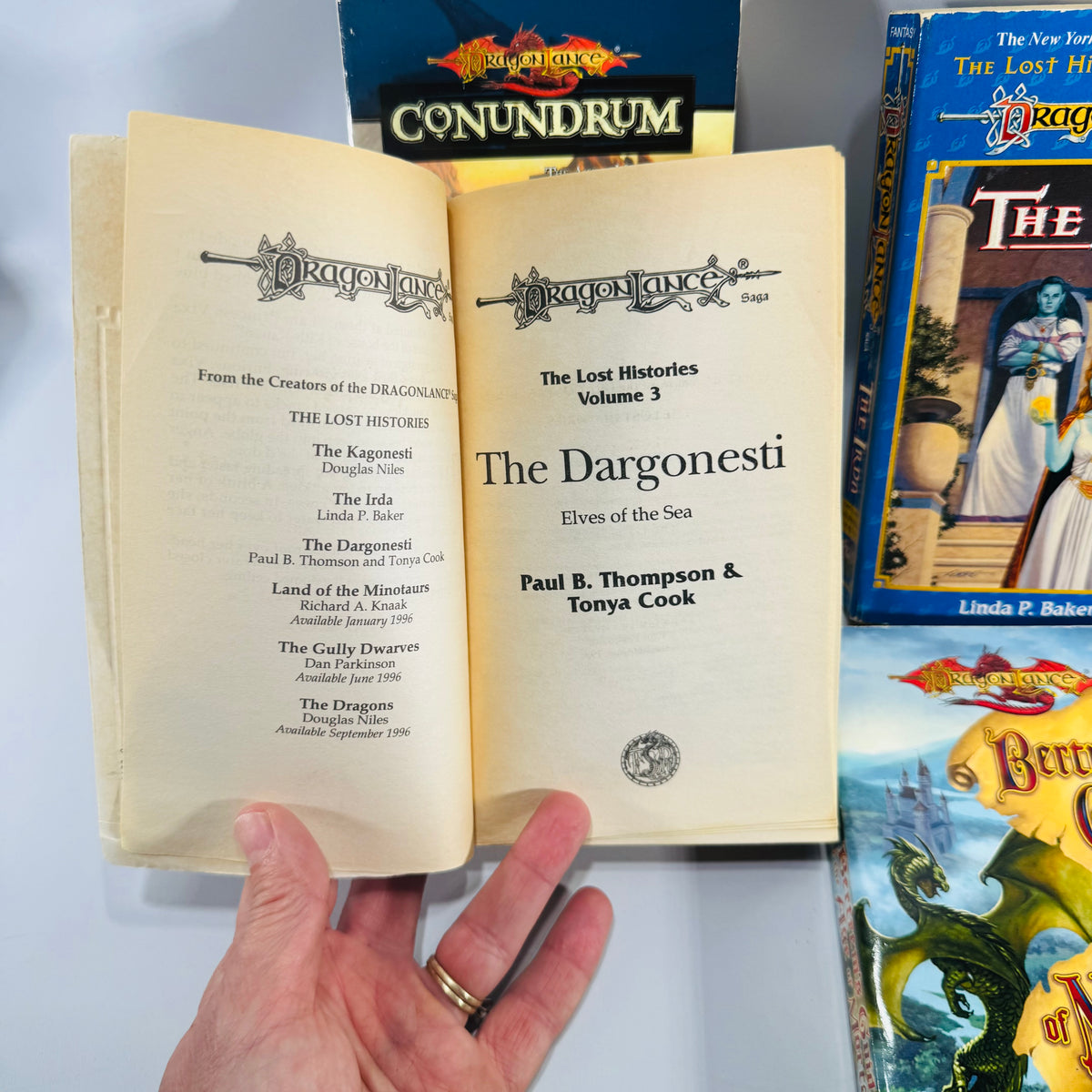 Dragonlance Book Bundle Lost Histories TSR Fantasy Paperback Lot