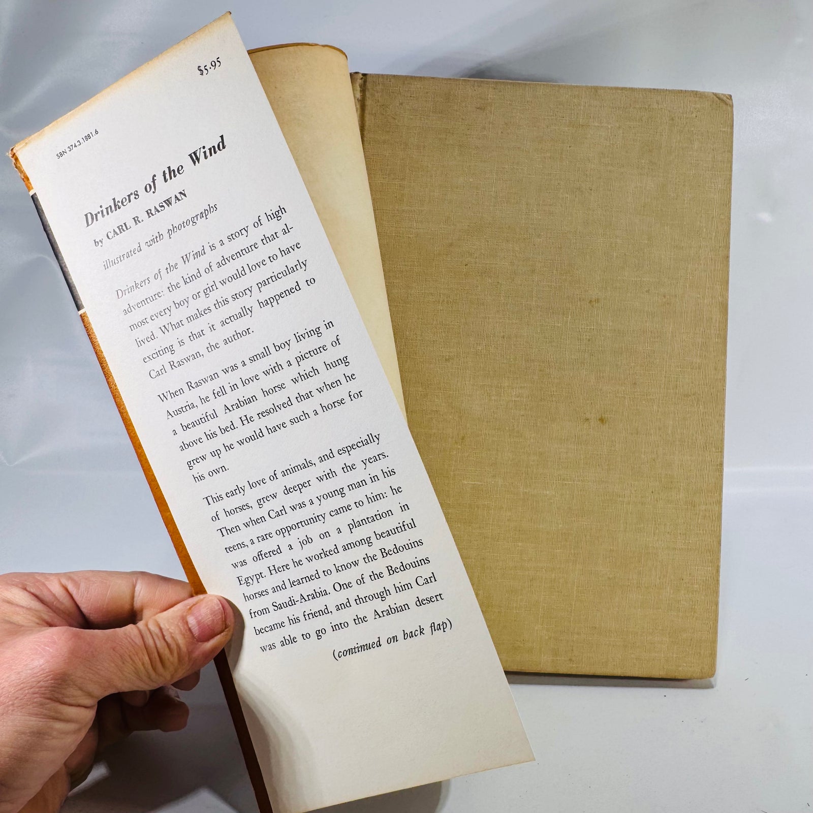 Drinkers of the Wind – A Classic Equestrian Adventure by Carl Raswan (1971) Hardcover