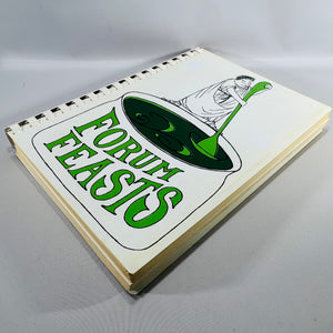 Forum Feasts Cookbook 1968 Forum School Waldwick NJ Plastic Comb Community Recipe Book