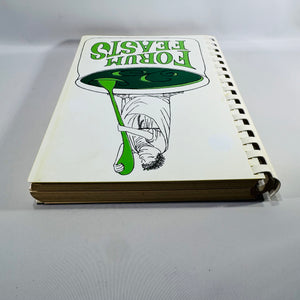 Forum Feasts Cookbook 1968 Forum School Waldwick NJ Plastic Comb Community Recipe Book