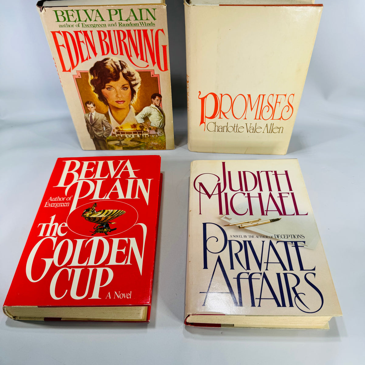 Vintage Four Book Bundle — Domestic Drama & Family Sagas (1980s) — Belva Plain, Charlotte Vale Allen, Judith Michael