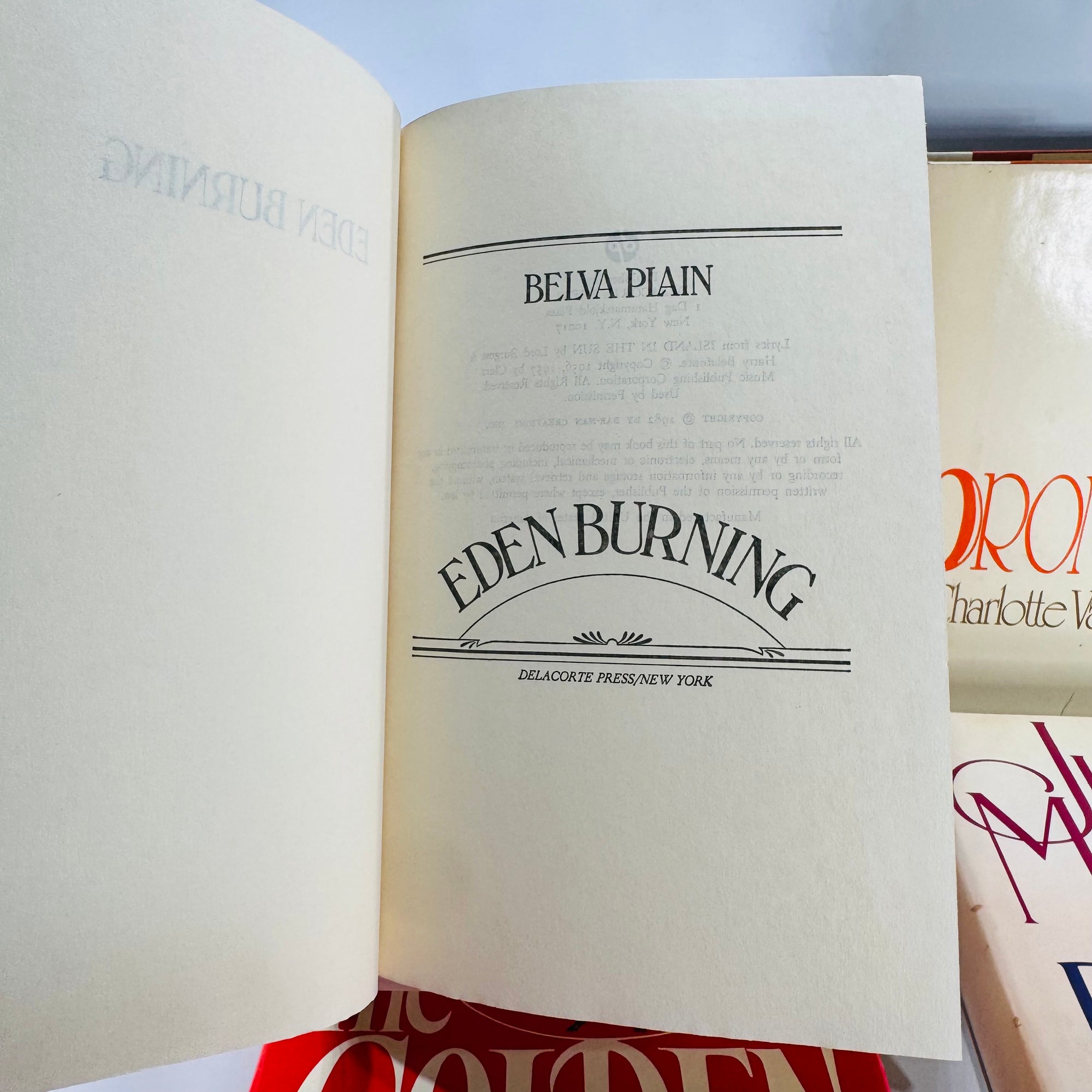 Vintage Four Book Bundle — Domestic Drama & Family Sagas (1980s) — Belva Plain, Charlotte Vale Allen, Judith Michael