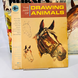 Set of Three Vintage Drawing Books – Learn to Draw Horses, Animals & More