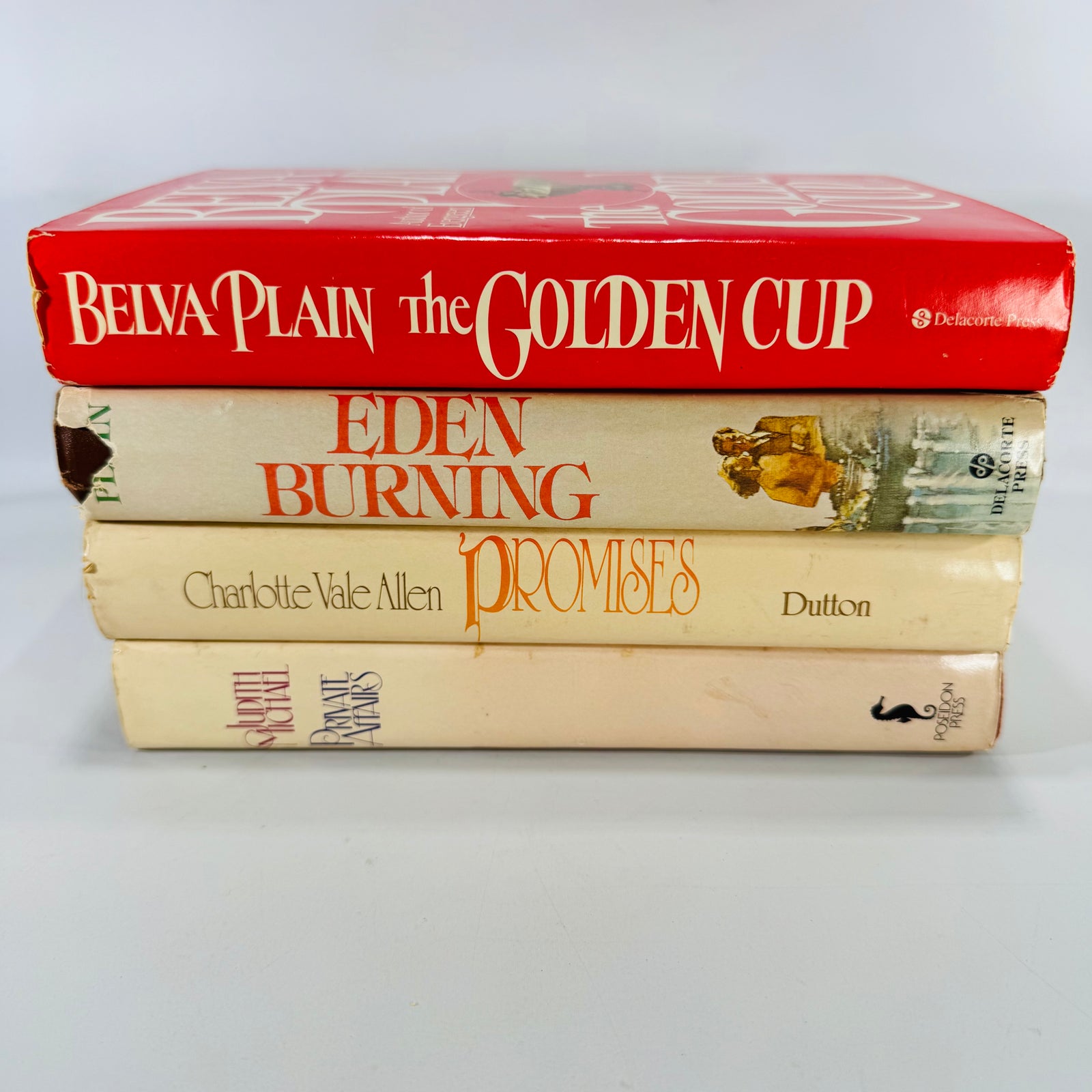Vintage Four Book Bundle — Domestic Drama & Family Sagas (1980s) — Belva Plain, Charlotte Vale Allen, Judith Michael