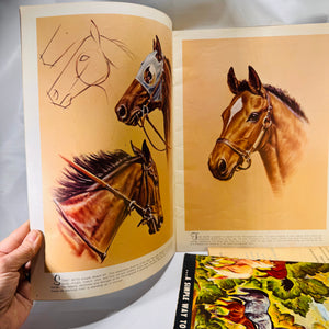 Set of Three Vintage Drawing Books – Learn to Draw Horses, Animals & More