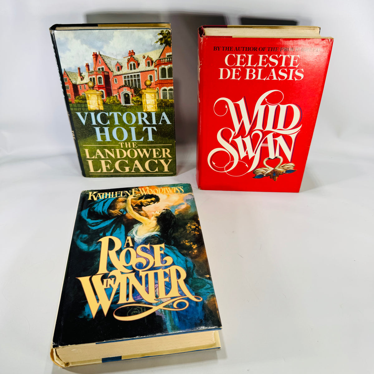 Victorian Romance &amp; Gothic Book Bundle — The Landower Legacy, Wild Swan, A Rose in Winter (1982–1984) — Holt, De Blasis, Woodiwis