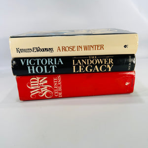 Victorian Romance & Gothic Book Bundle — The Landower Legacy, Wild Swan, A Rose in Winter (1982–1984) — Holt, De Blasis, Woodiwis