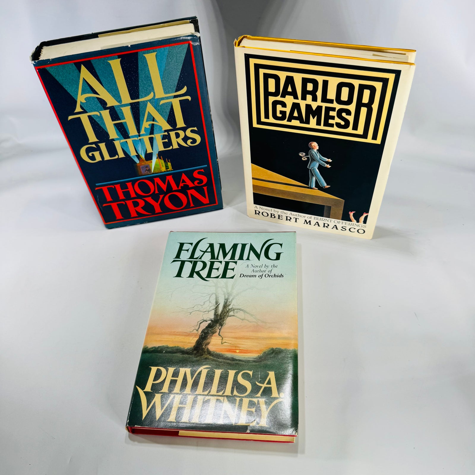 Vintage Suspense & Drama Book Bundle — Tryon, Marasco, Whitney 1980's Fiction