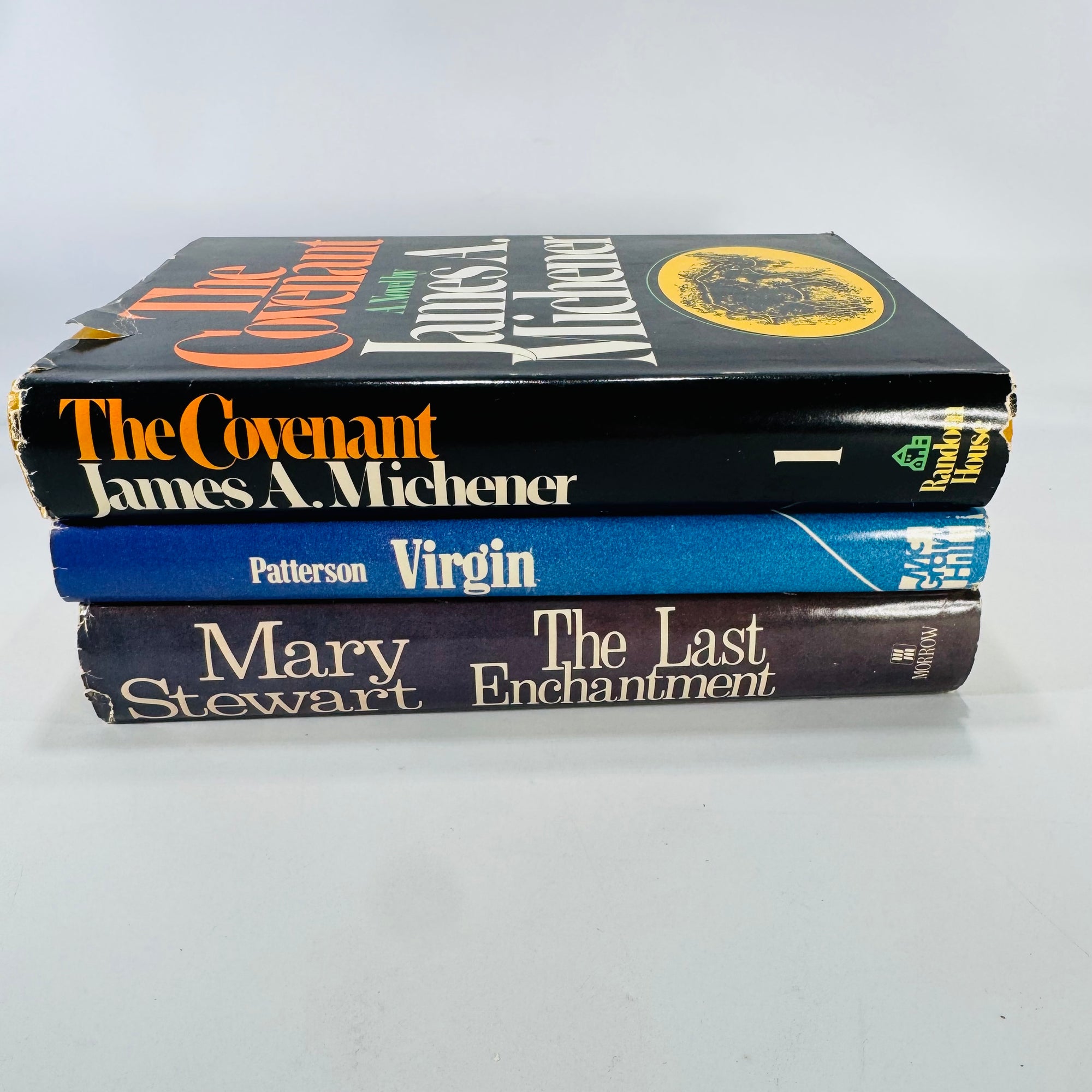 Vintage Suspense & Historical Fiction Bundle — Michener, Stewart, Patterson (3 HC, 1979–1980)