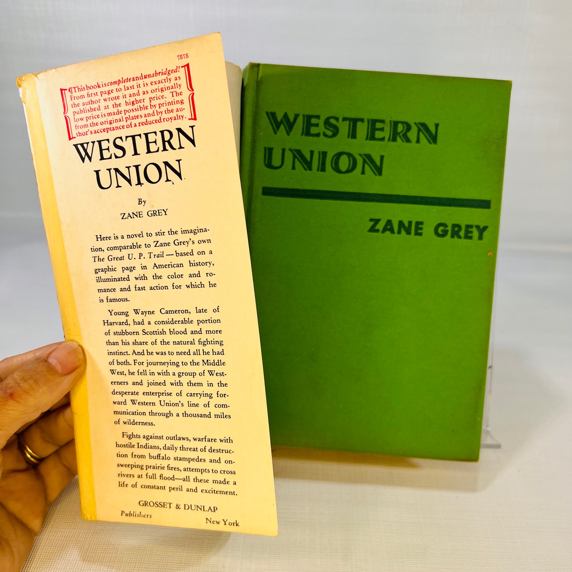 The Epic of a Single Strand of Wire Western Union by Zane Grey 1939 Grosset & Dunlap