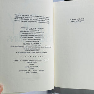 Jackie Collins 1980s Women’s Fiction Bundle — Lucky & Hollywood Husbands (1985–1986) — Simon & Schuster | Vintage Glam Fiction, Romance