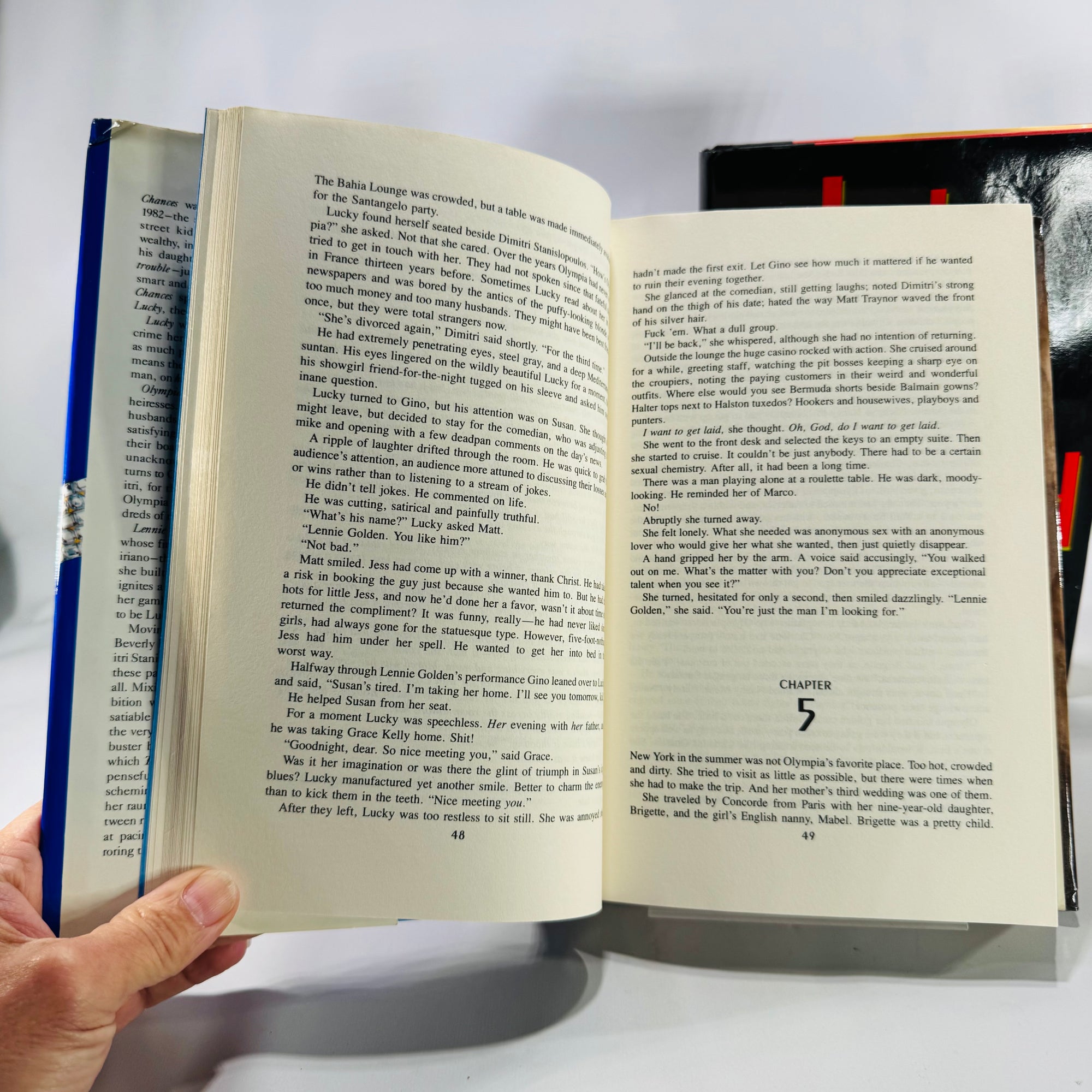 Jackie Collins 1980s Women’s Fiction Bundle — Lucky & Hollywood Husbands (1985–1986) — Simon & Schuster | Vintage Glam Fiction, Romance