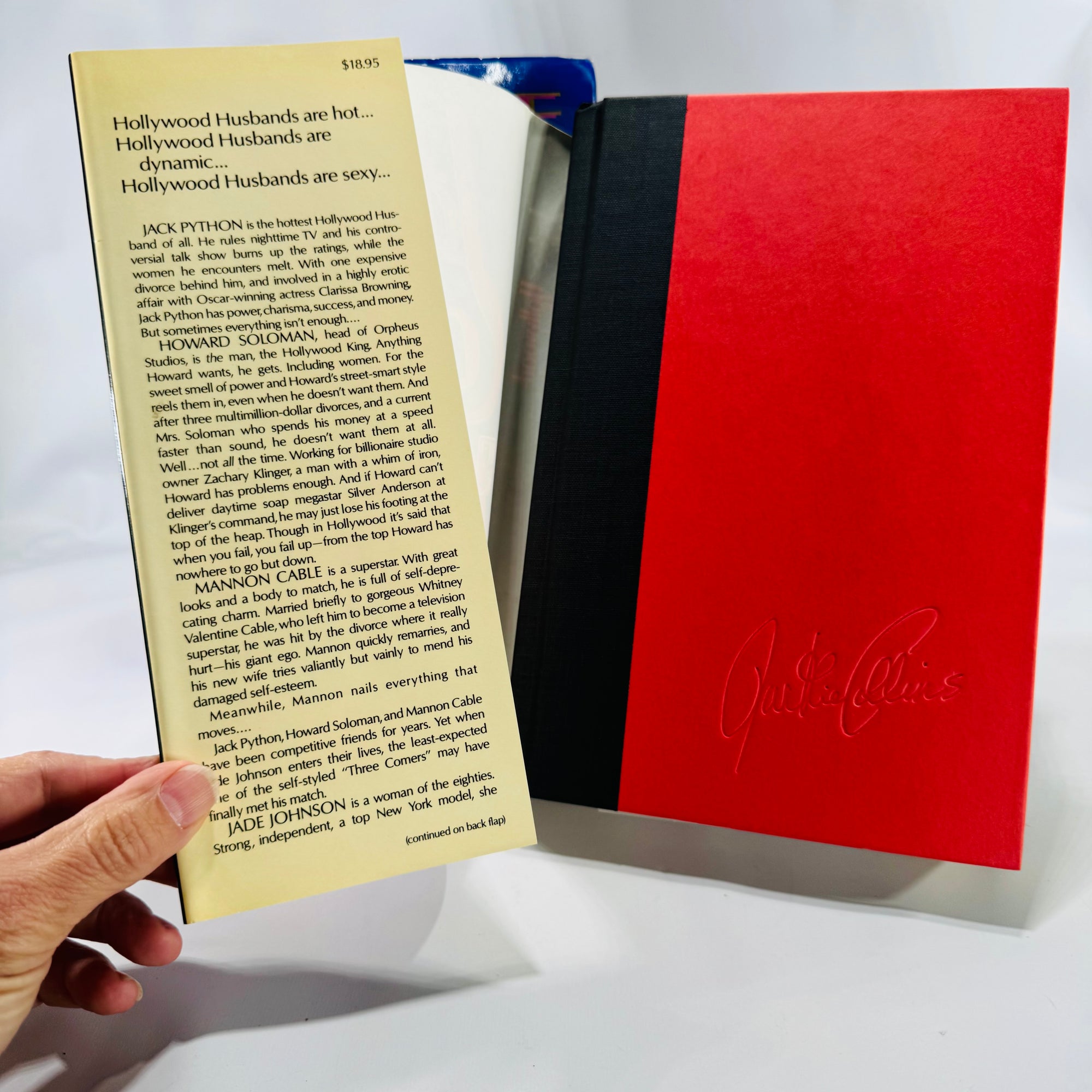 Jackie Collins 1980s Women’s Fiction Bundle — Lucky & Hollywood Husbands (1985–1986) — Simon & Schuster | Vintage Glam Fiction, Romance