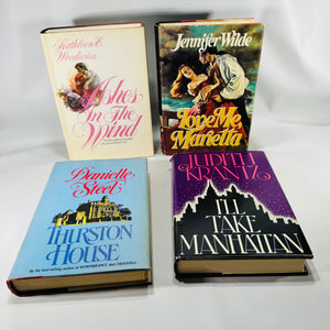 Vintage Women’s Fiction & Historical Romance Bundle (1980s) — Woodiwiss, Krantz, Steel, Wilde | Dust Jackets, Book Club Editions, Women’s Fiction