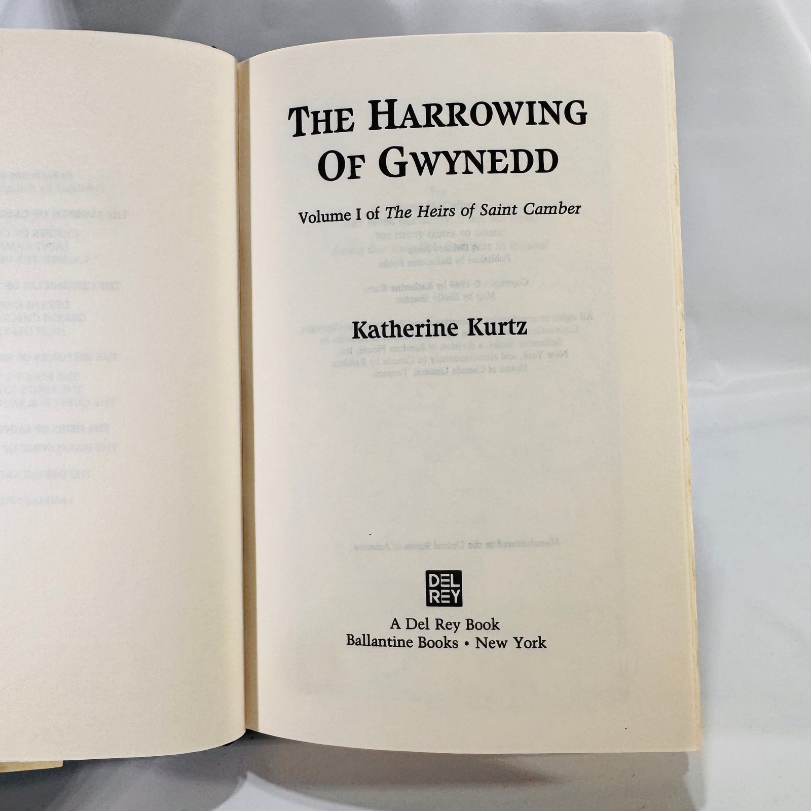 The Harrowing of Gwynedd by Katherine Kurtz | Vintage Fantasy Hardcover