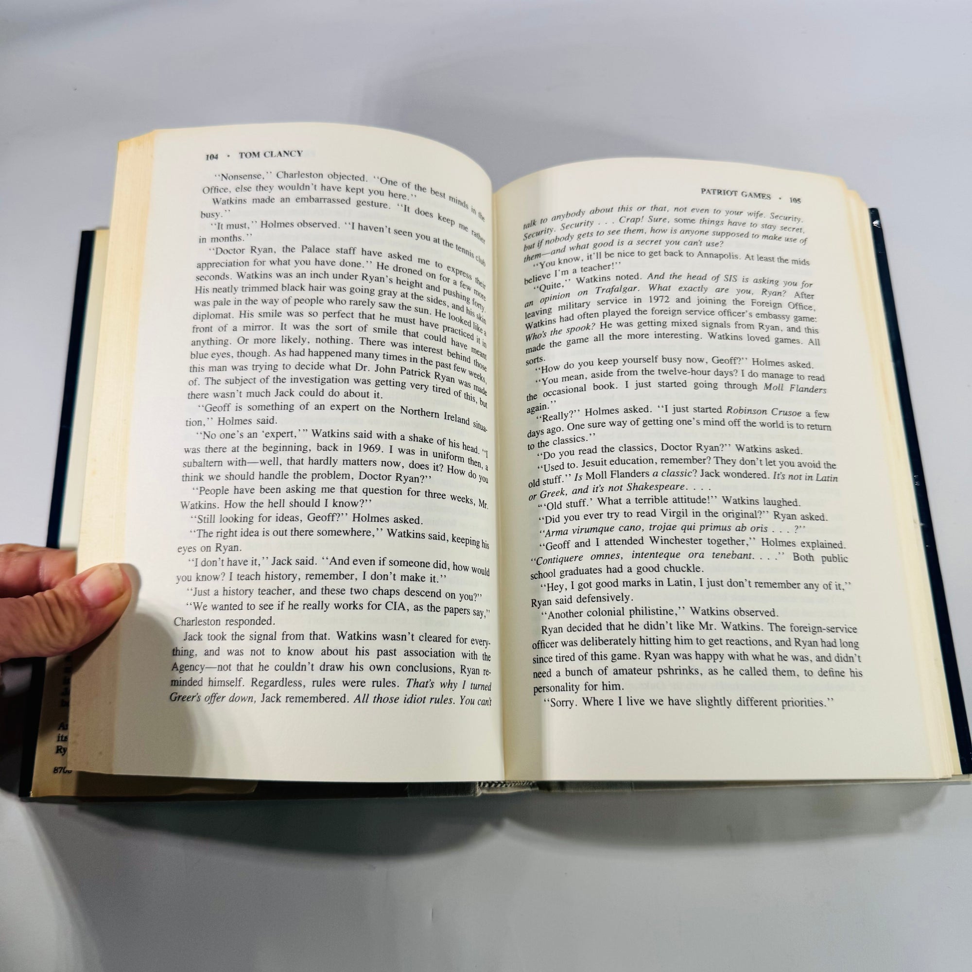 Tom Clancy Thriller Classic — Patriot Games (1987) — G.P. Putnam’s Sons | Hardcover, Fiction