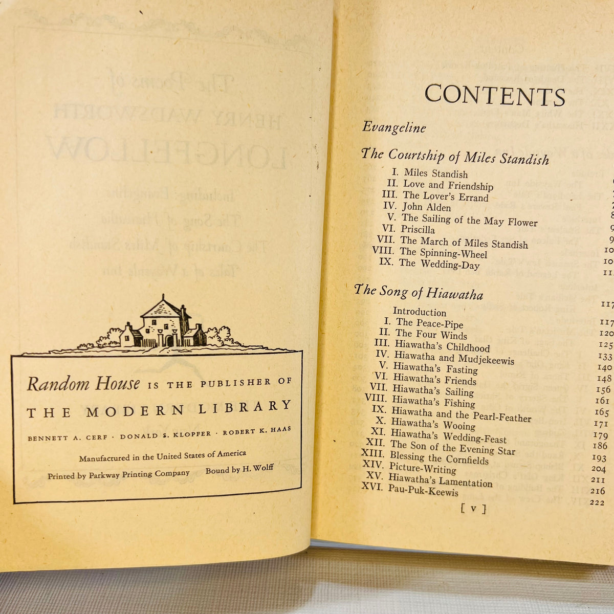 The Poems of Longfellow A Modern Library Book Number 56 Random House