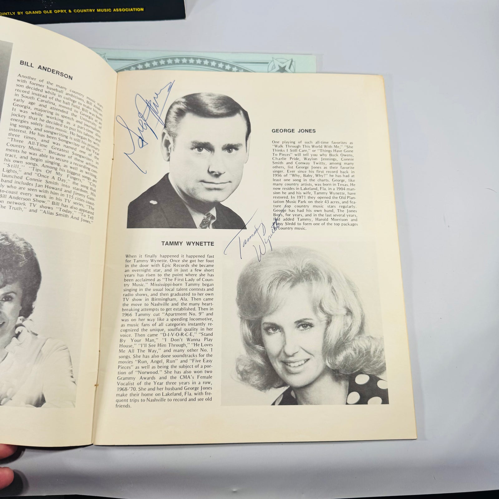 Vintage Country Music Program Bundle 1979 Nashville Fan Fair George Jones Tammy Wynette Autograph