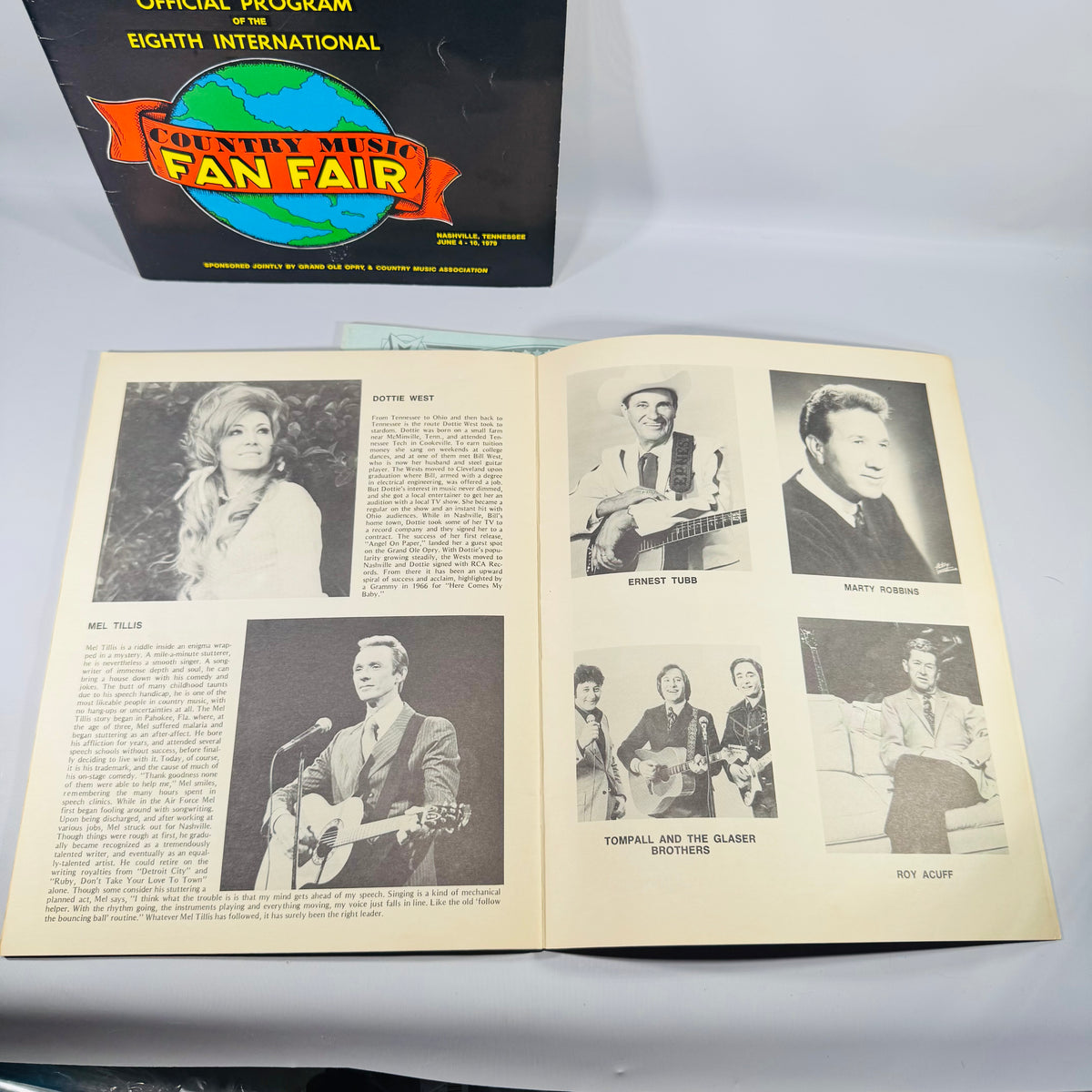 Vintage Country Music Program Bundle 1979 Nashville Fan Fair George Jones Tammy Wynette Autograph