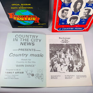 Vintage Country Music Program Bundle 1979 Nashville Fan Fair George Jones Tammy Wynette Autograph
