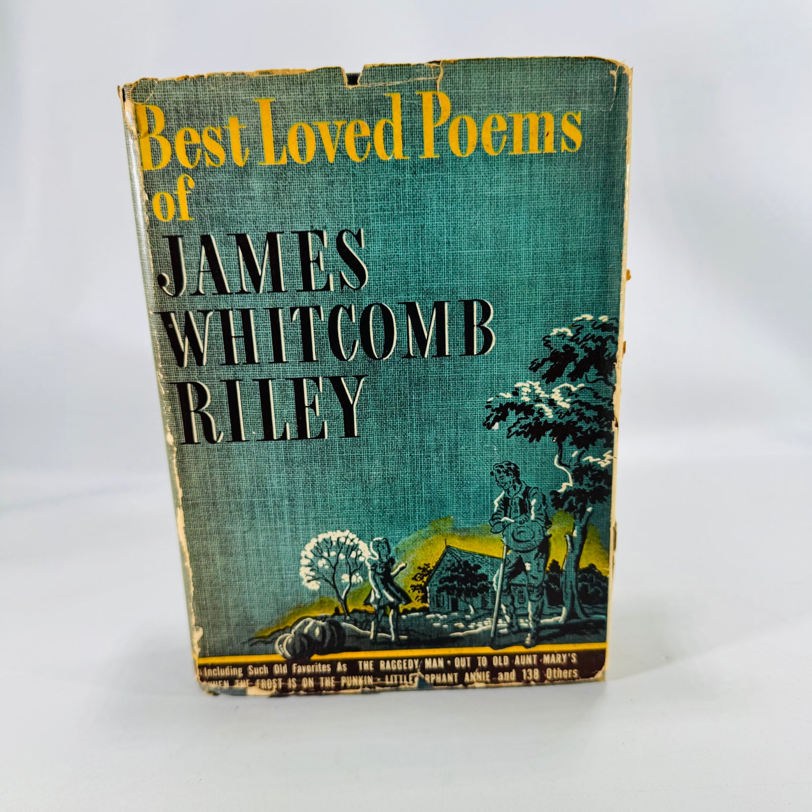Best Loved Poems of James Whitcomb Riley | 1929 Blue Ribbon Books Omnibus Edition | Illustrated Vintage Poetry Book