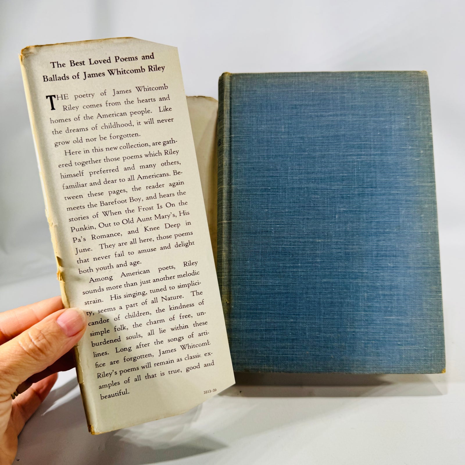 Best Loved Poems of James Whitcomb Riley | 1929 Blue Ribbon Books Omnibus Edition | Illustrated Vintage Poetry Book