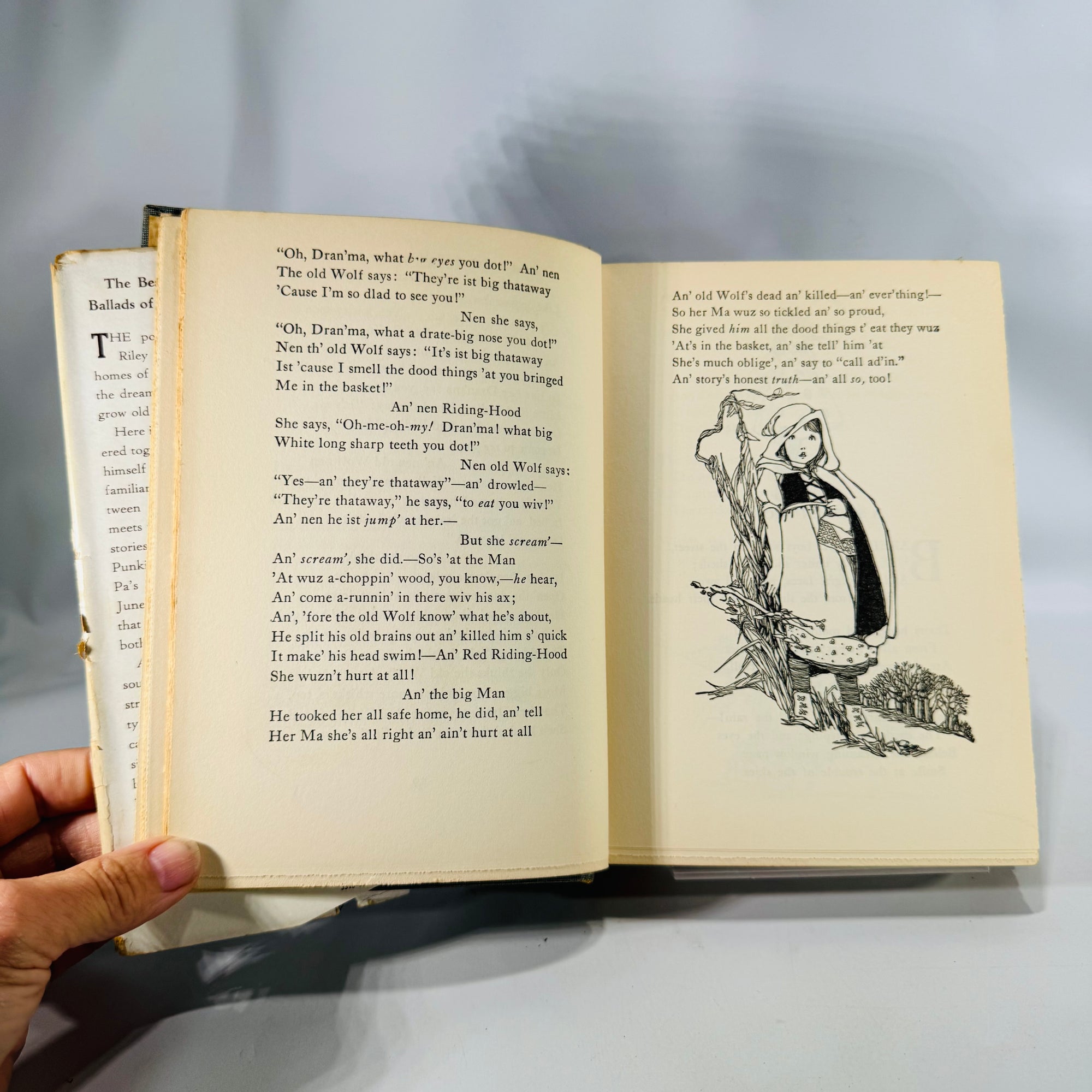 Best Loved Poems of James Whitcomb Riley | 1929 Blue Ribbon Books Omnibus Edition | Illustrated Vintage Poetry Book