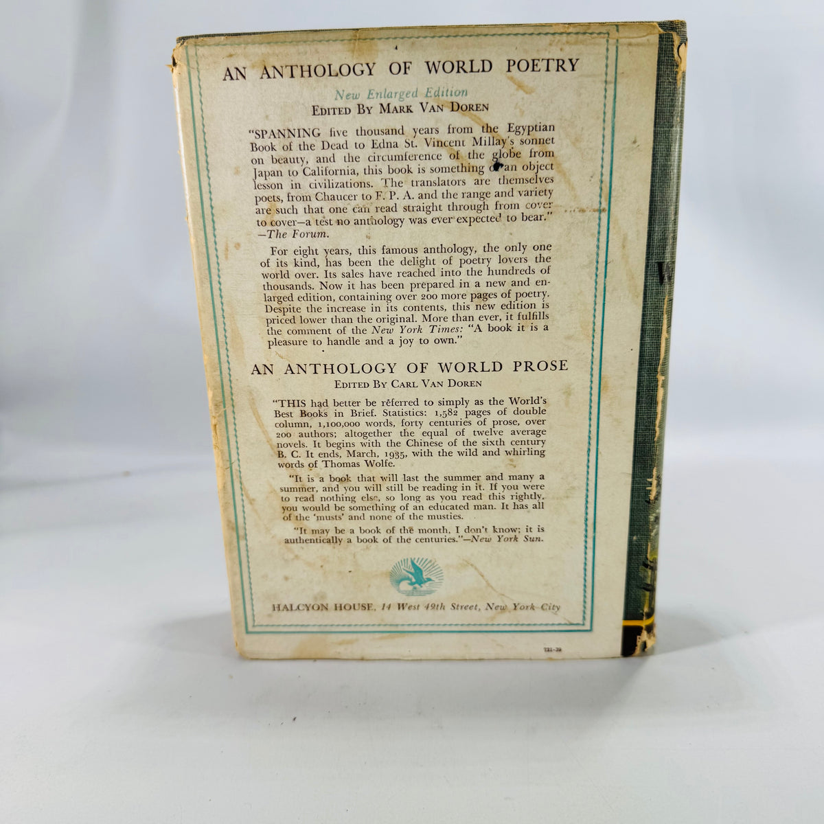 Best Loved Poems of James Whitcomb Riley | 1929 Blue Ribbon Books Omnibus Edition | Illustrated Vintage Poetry Book