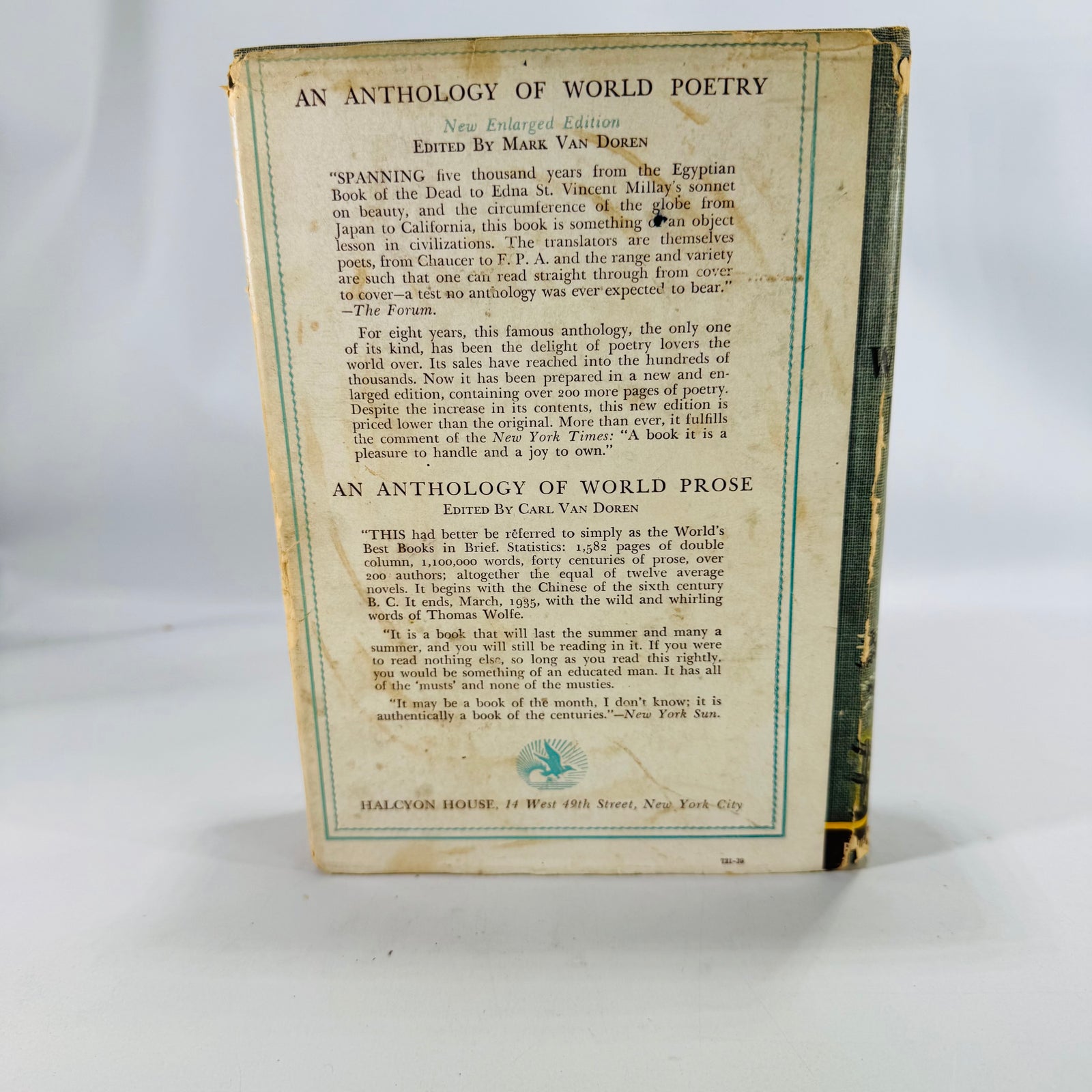Best Loved Poems of James Whitcomb Riley | 1929 Blue Ribbon Books Omnibus Edition | Illustrated Vintage Poetry Book
