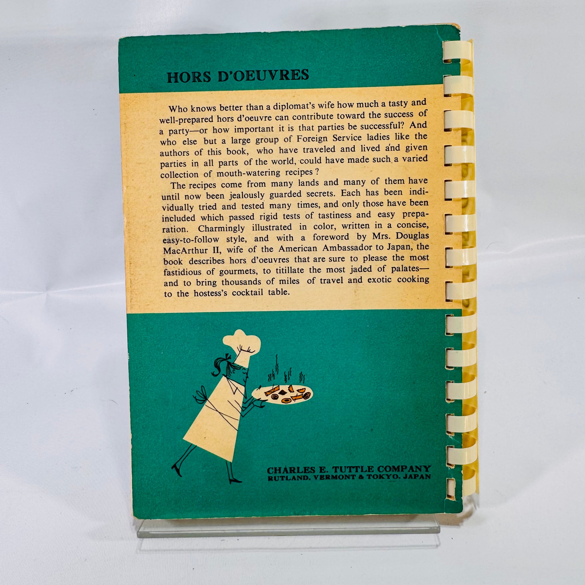Hors D'oeuvres: Favorite Recipes from Embassy Kitchens 1959 Vintage Cookbook