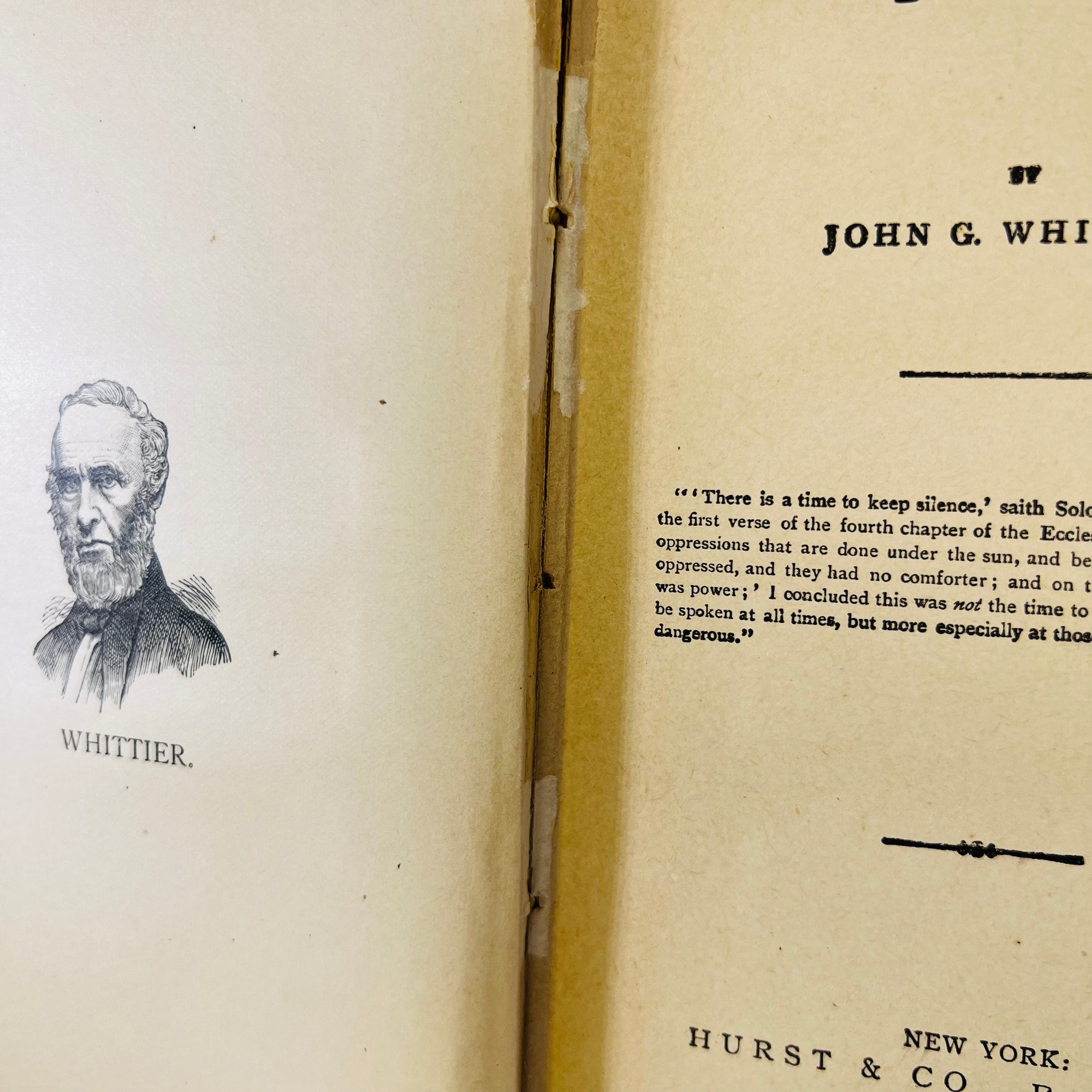Poems by John G. Whittier Hurst & Co. Publishers