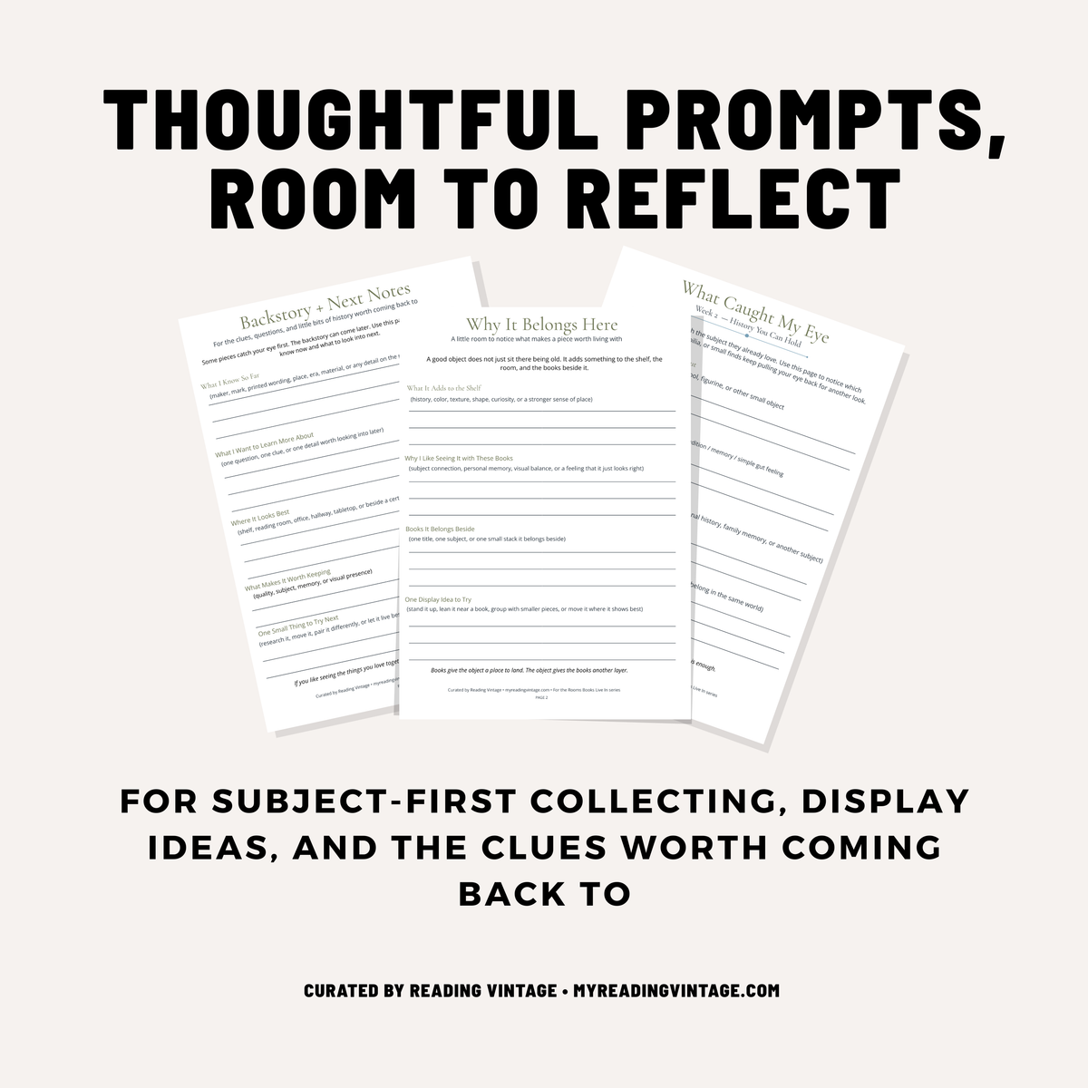 History You Can Hold | Books + Memorabilia Printable PDF