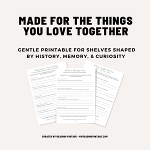 History You Can Hold | Books + Memorabilia Printable PDF