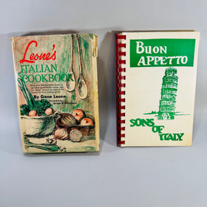 Italian Cookbook Bundle Leone’s Italian Cookbook 1967 + Sons of Italy Recipes