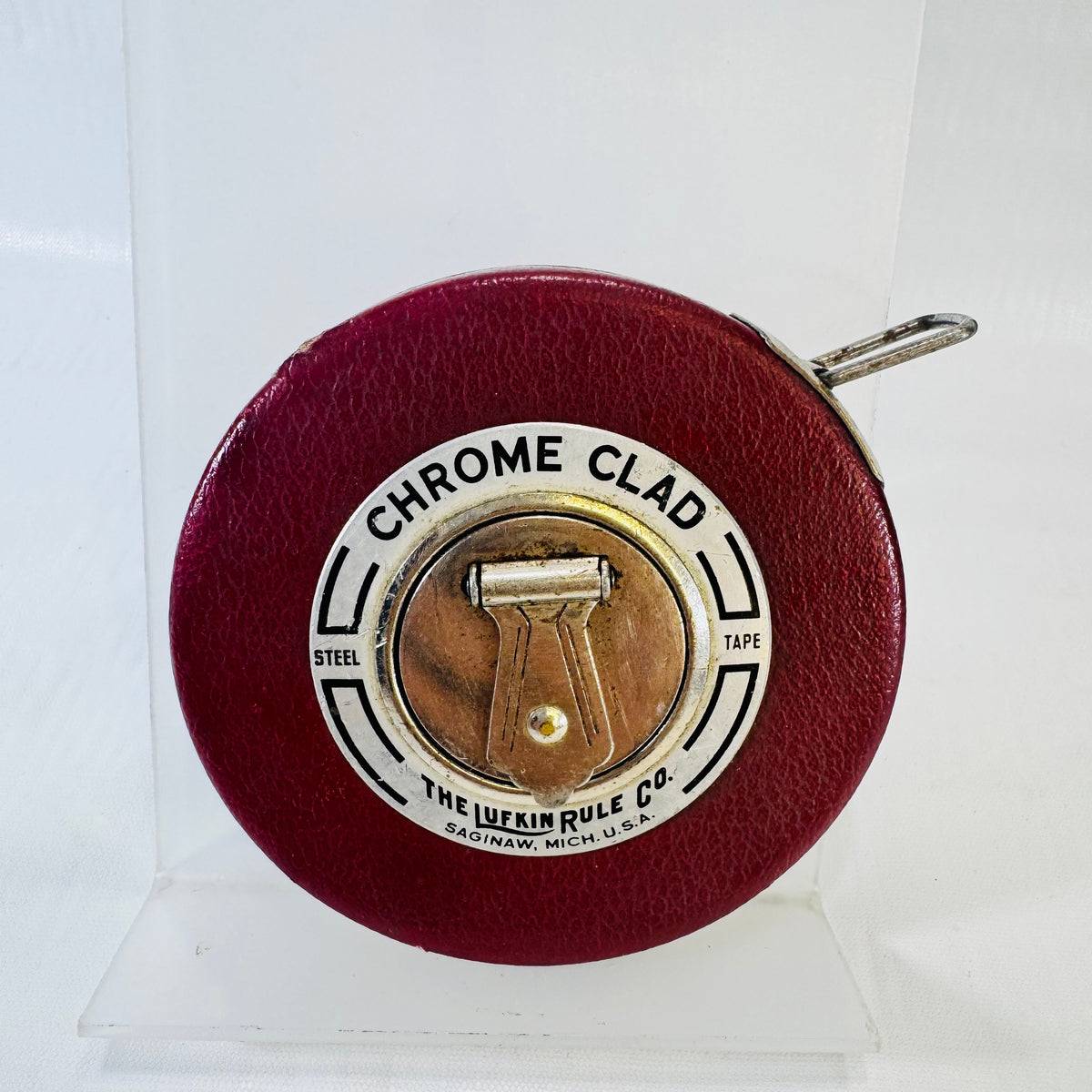 Lufkin Leader 50 FT Chrome Clad Steel Tape Measure Saginaw Michigan 1950s