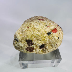 Michigan Puddingstone Specimen Green Matrix Red Jasper Quartzite Display Rock