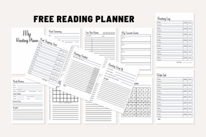 Elevate Your Reading Life with Our FREE Minimalist Reading Planner Bundle! PDF Digital Download